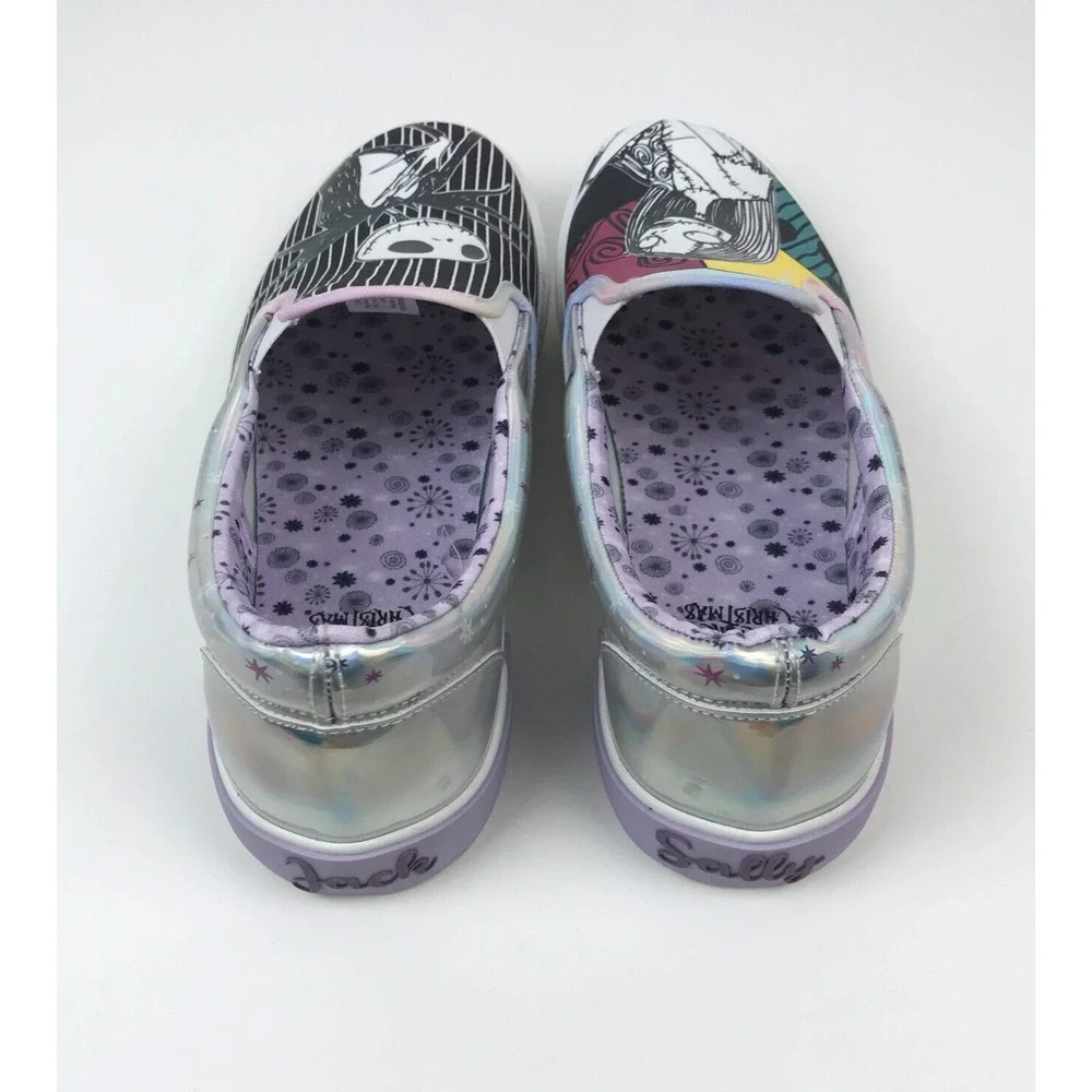 Nightmare Before Christmas Jack & Sally Low Top Slip On Sneakers Women's Size 11